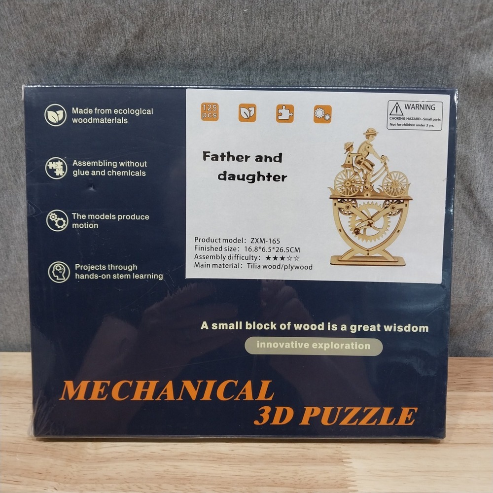 Mechanical 3D Puzzle Father and Daughter FodiVork ZXM-165 Wood